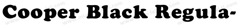 Cooper Black Regula字体转换